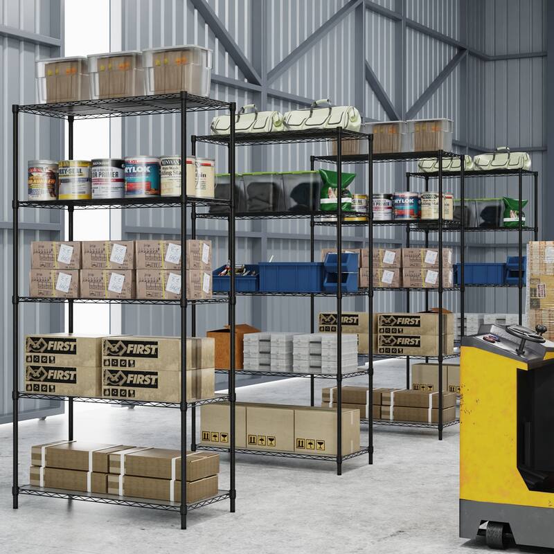 5 Tier metal storage rack with lining
