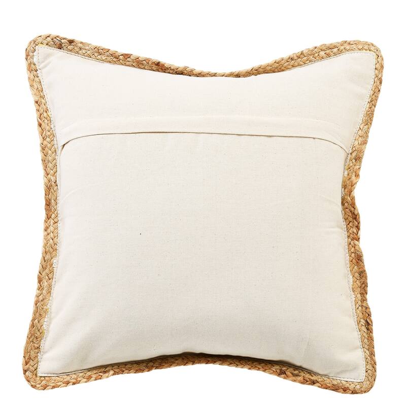 HomeRoots 20" X 20" Golden Yellow, White And Tan 100% Cotton Striped Zippered Pillow