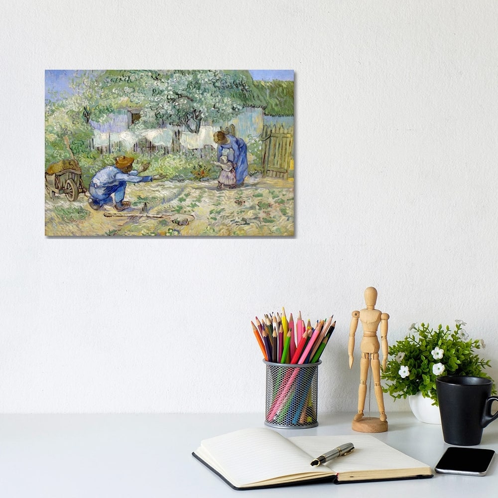 iCanvas "First Steps (After Millet)" by Vincent van Gogh Canvas Print