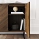 preview thumbnail 7 of 85, Nathan James Enloe Rustic Doors Metal Base Free Standing Modern Storage Cabinet for Entryway
