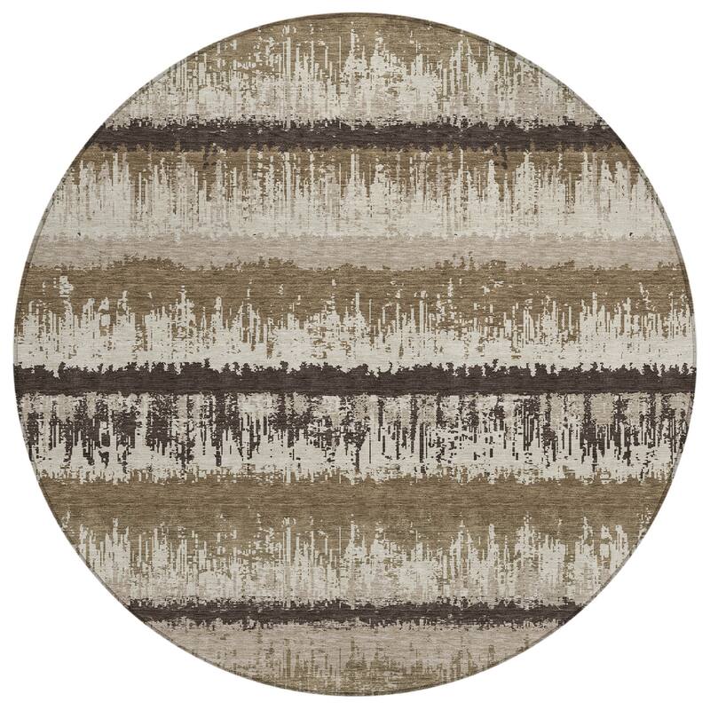 Machine Washable Indoor/ Outdoor Abstract Ombre Chantille Rug