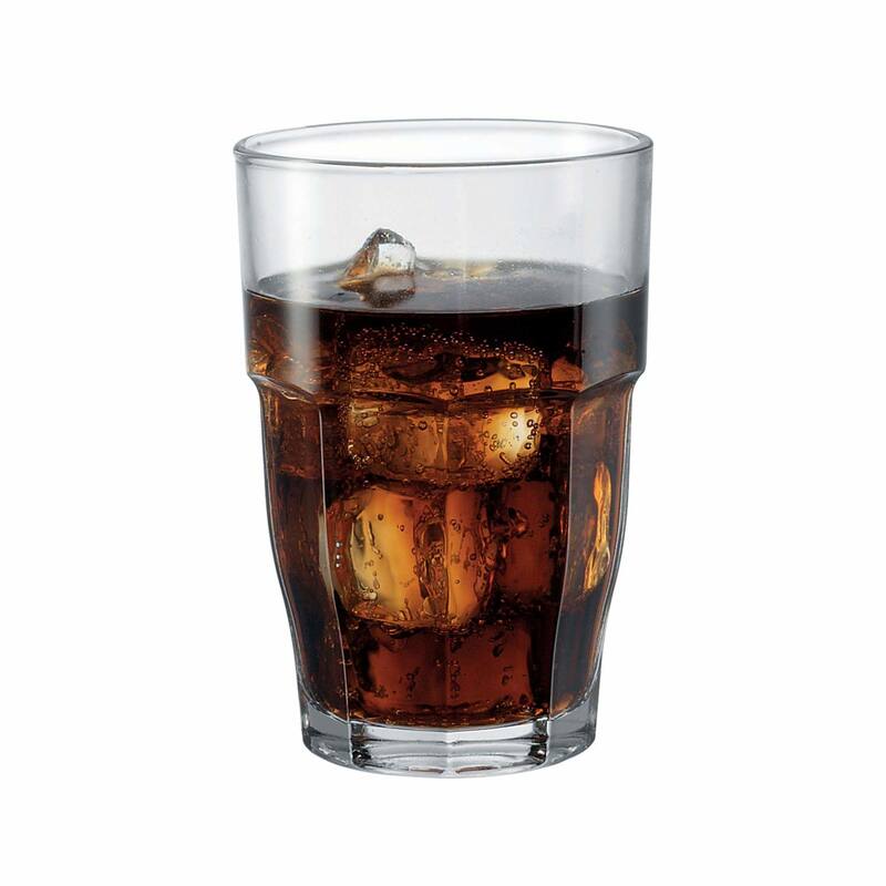 Bormioli Rocco Set of 6 Rock Bar Cooler Stackable Drink Glasses - 16.25 oz.