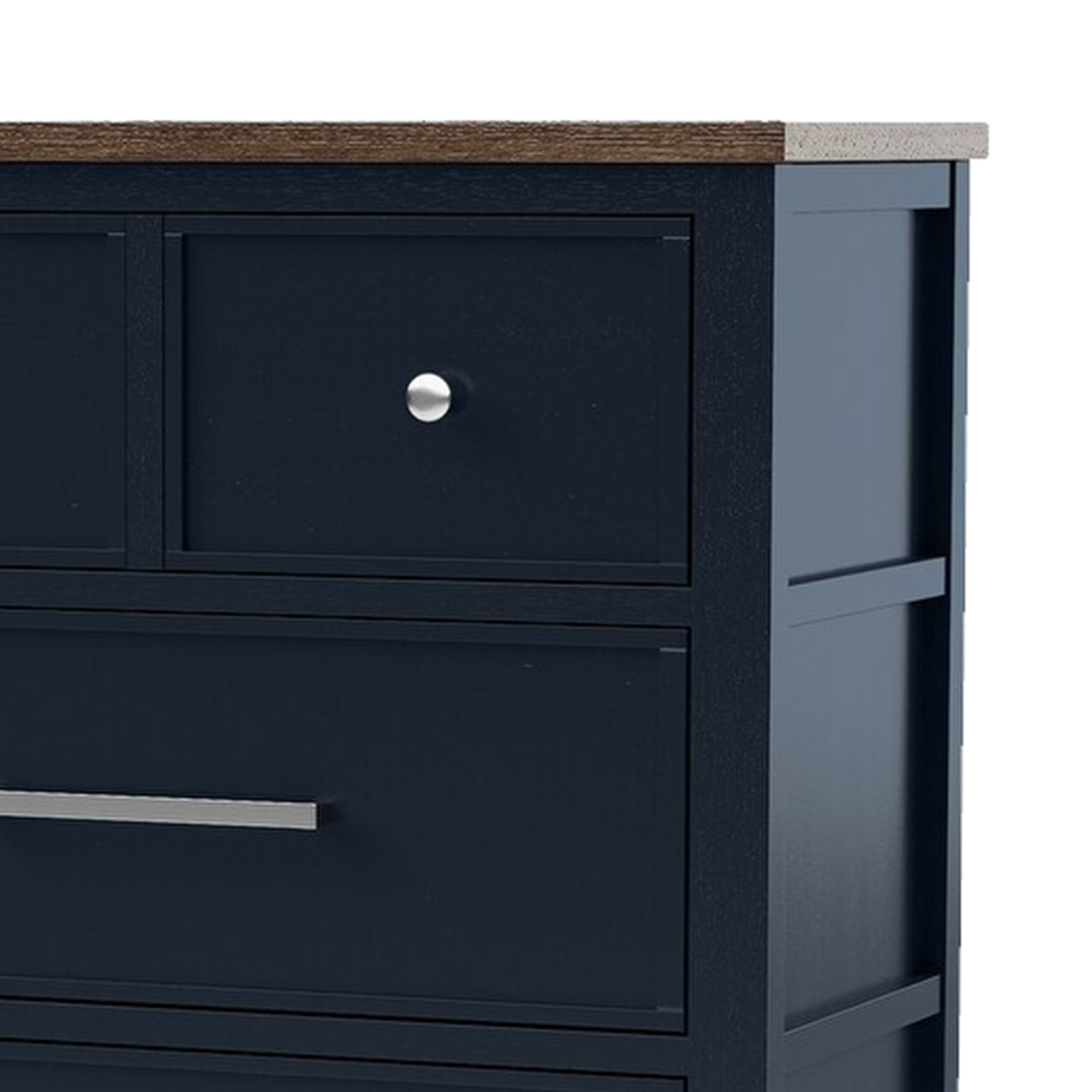 blue metal dresser Tela Tall Chest, 5 Drawers, Handles, Solid Pinewood Benjara its versatile design (47.24L Baby Doll Navy Blue Banana Republic Color:Desert Coral