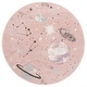 preview thumbnail 64 of 69, SAFAVIEH Carousel Kids Kyle Solar System Rug 5'3" Round - Pink/Purple - Round