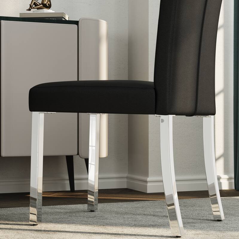 Luxury Dining Table Set with PU Leather Dining Chairs