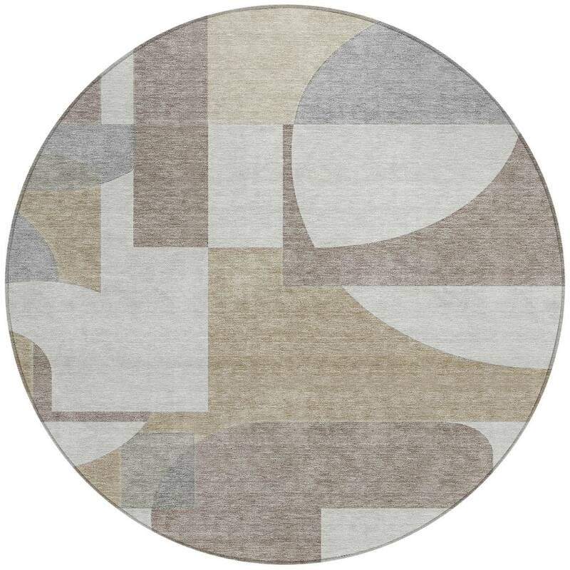 HomeRoots Geometric Modern Rectangle Outdoor Rug