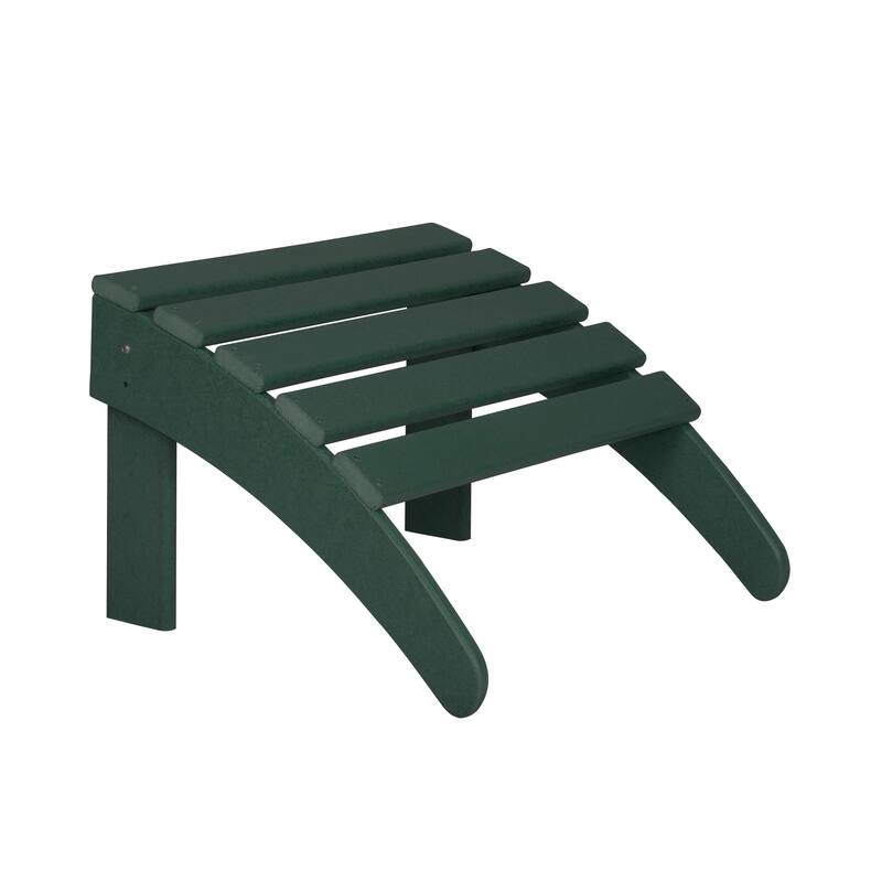 Laguna Eco-Friendly All-Weather Outdoor Patio Foldable Ottoman - Dark Green