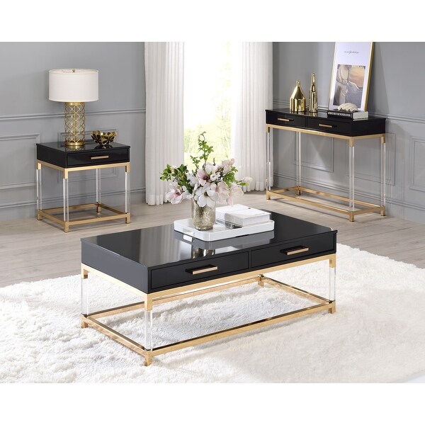 Coffee table outlet black gold