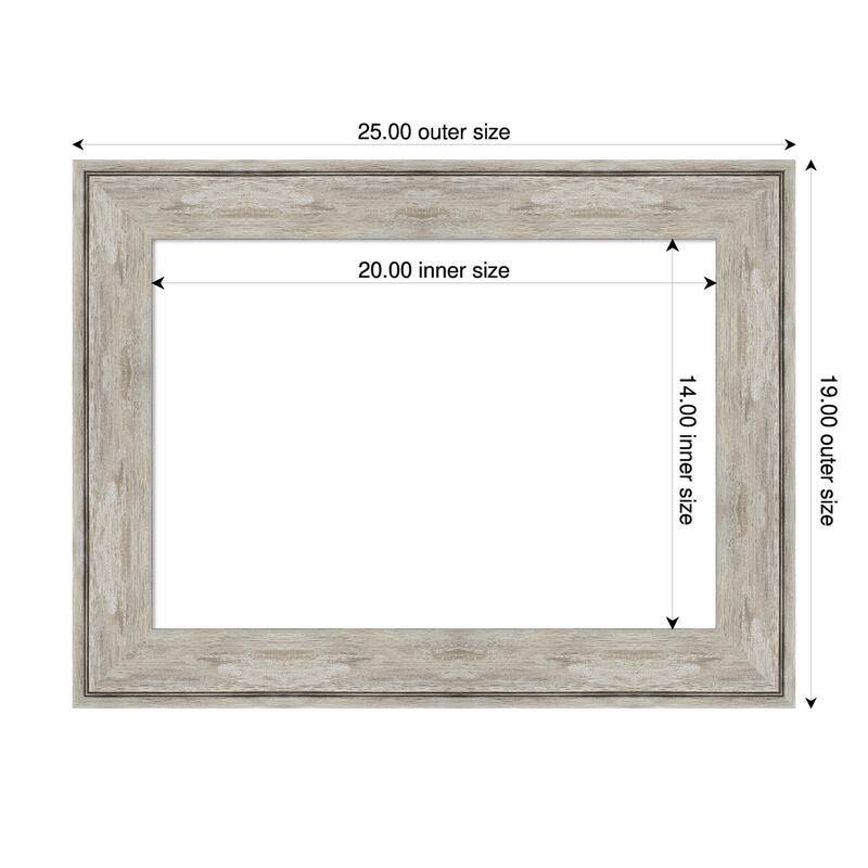 Amanti Art Crackled Metallic Framed Dry Erase Magnetic Board - 25 x 19 in
