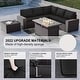 preview thumbnail 37 of 99, Outdoor Patio Furniture Set, All Weather PE Wicker Sectional Conversion Sofa set with Firepit(Optional)