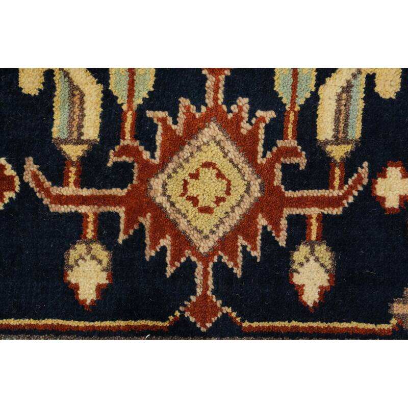 Hand Knotted Oriental 100% Wool Carpet Transitional Medallion Beige & Ivories Oushak Area Rug - 13' 9'' X 9' 10''