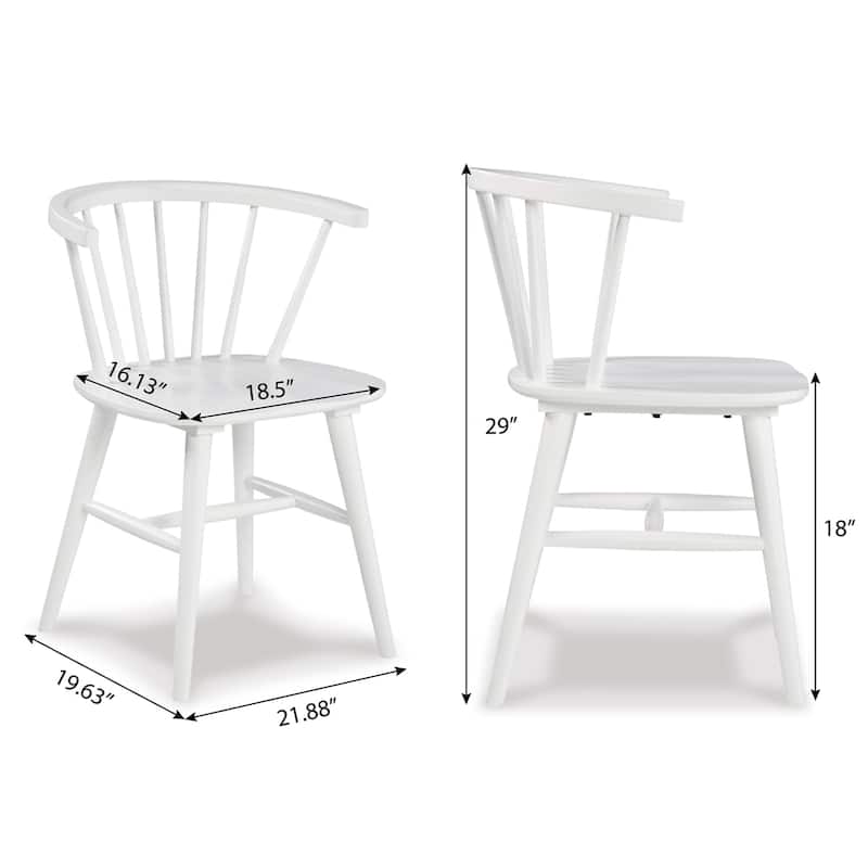 Contemporary Wooden Spindle Back Dining Chairs,Set of 2