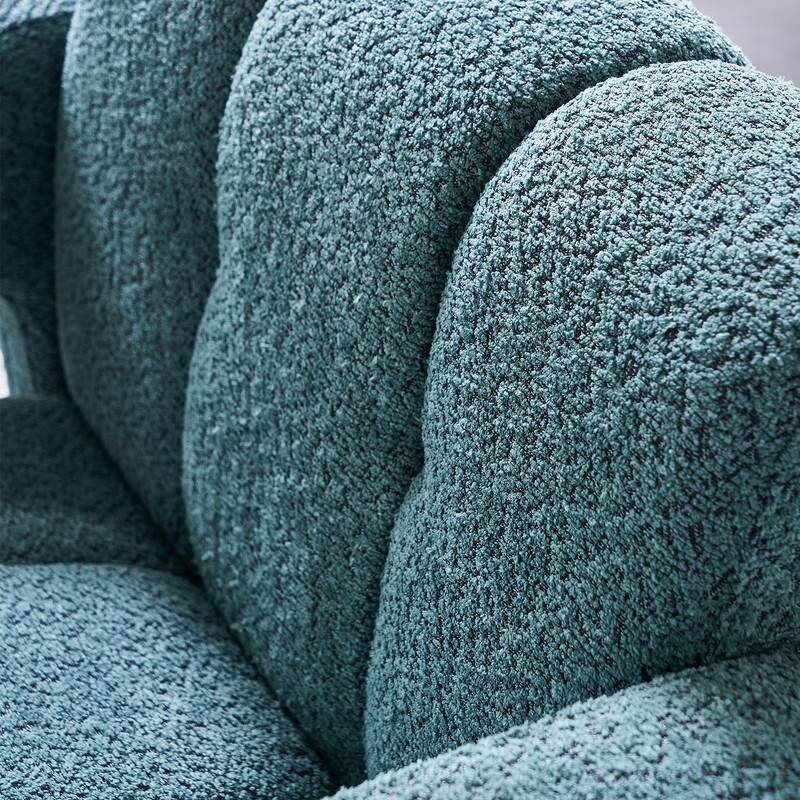 31.10" Wide Boucle Upholstered Accent Chair, Modern Comfy Single Lounge Armchair for Living Room, Bedroom, Apartment