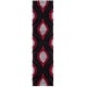 preview thumbnail 49 of 57, SAFAVIEH Florida Shag Bertille Geometric 1.2-inch Thick Rug 2'3" X 9' Runner - Black/Red