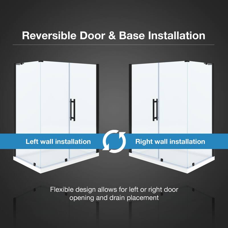 OVE Decors Pasadena Corner Frameless Pivot Shower Door Kit with Base Pan, 2025