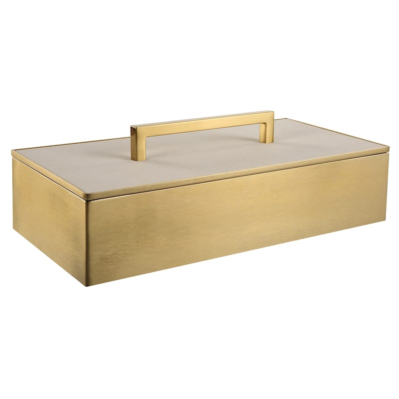 Uttermost Wessex White Box - 14"W x 4.75"H x 7"D