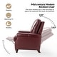 preview thumbnail 48 of 67, HULALA HOME Cigar Mid-century Modern Genuine Leather Recliner with Solid Wood Legs and Nailhead Trim