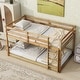 preview thumbnail 1 of 8, Wooden Twin over Twin Loft Bed with Ladder, Upper and Bottom Bed Platforms crafted with Strengthened Slats, Natural