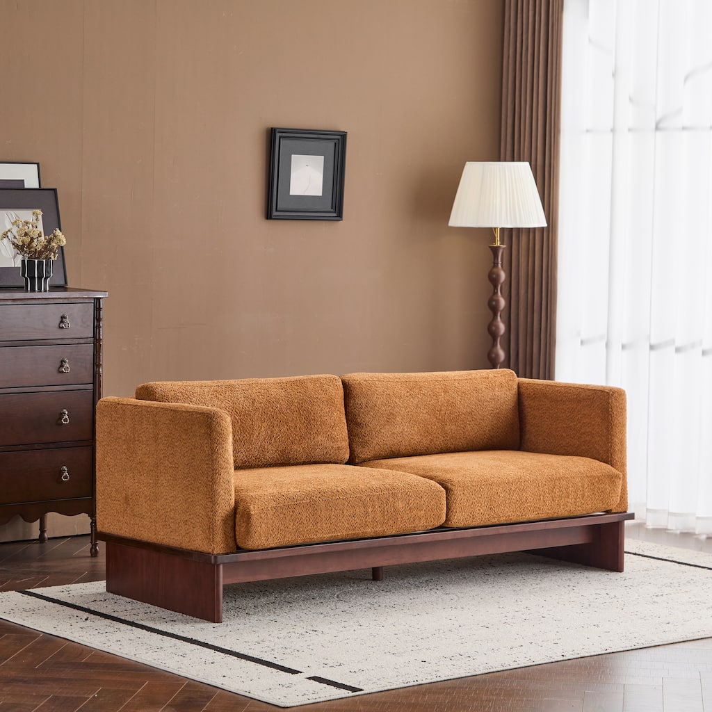 Christopher Knight Home - Luxe Modern Upholstered Sofa with Solid Wood Base