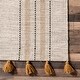 preview thumbnail 6 of 17, Nuloom Karlene Modern Striped Wool Tasseled Area Rug