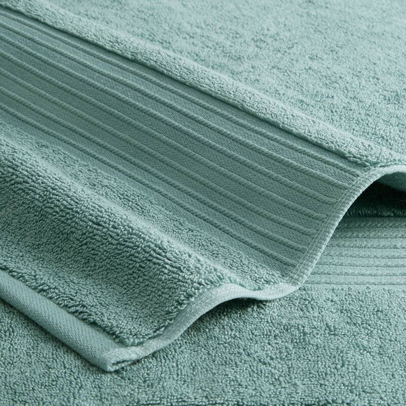 TOWN & COUNTRY EVERYDAY 4-Piece Solid Dobby Border Hand Towel Set - 20"x30"