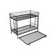 preview thumbnail 11 of 16, Twin over Twin Size Metal Bunk Bed with Trundle, Can Be Separated into 2 Twin Beds, Safety Guardrail, Trundle for Flexible Space