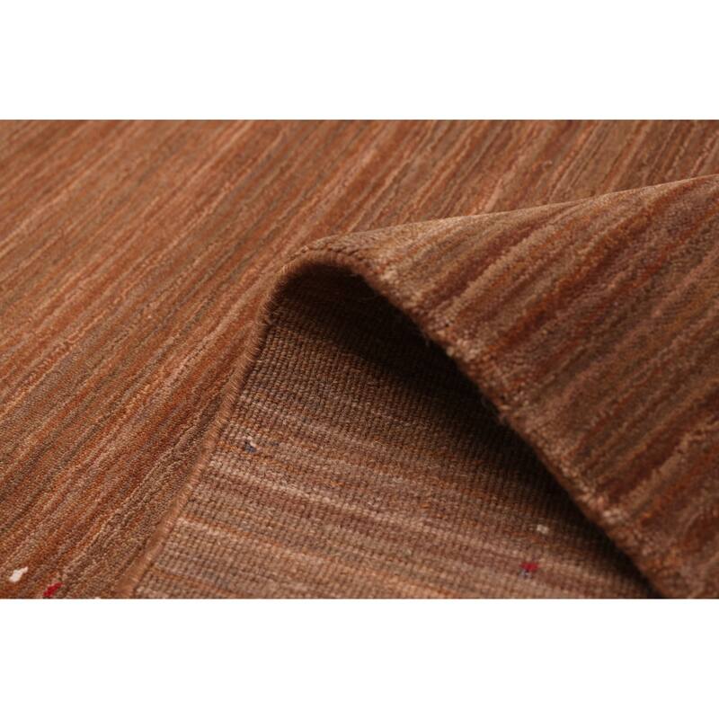 ECARPETGALLERY Hand Loomed Kashkuli Gabbeh Brown Wool Rug - 4'10 x 6'10