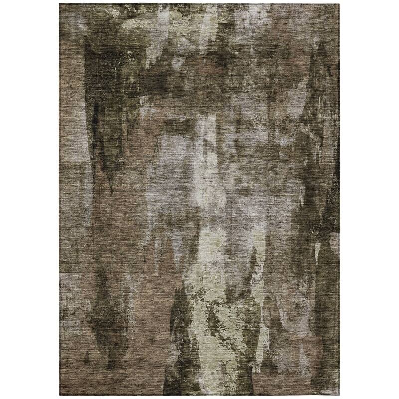 HomeRoots Abstract Transitional Rectangle Outdoor Rug