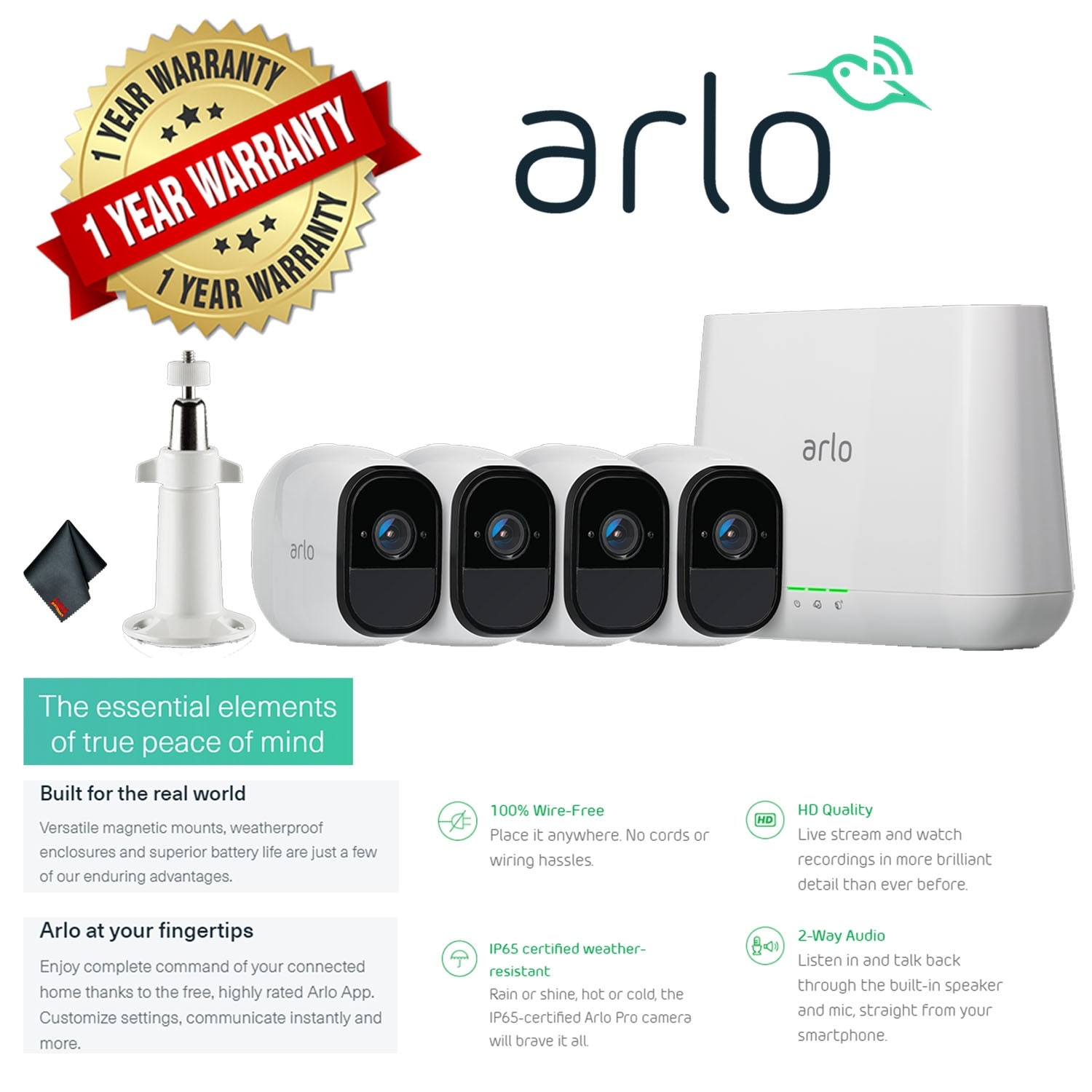 Arlo Wire Free 4k And Hd Smart Home Security Cameras Security Lights And Doorbells