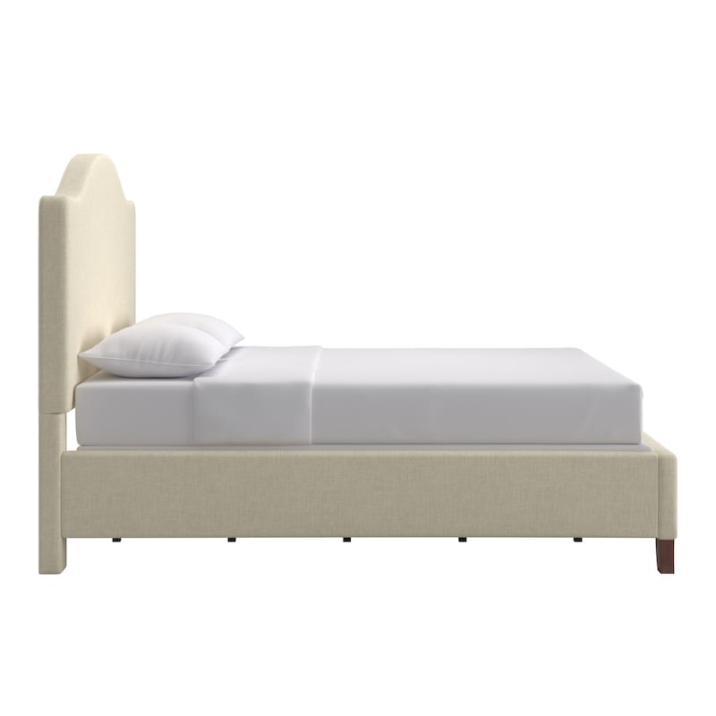 Winchester Upholstered Queen Bed with Curved Headboard by iNSPIRE Q Classic