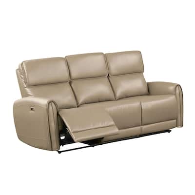 Leatherette Upholstered Power Sofa with USB Charging Ports