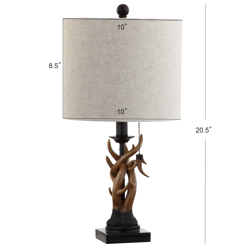 Kamille 20.5" Resin Mini LED Table Lamp, Brown by JONATHAN Y
