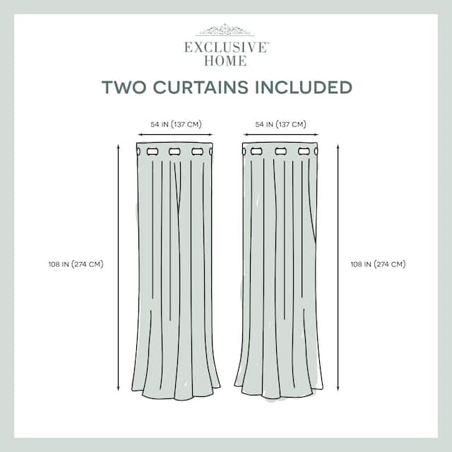 ATI Home Biscayne Indoor/Outdoor Grommet Top Curtain Panel Pair