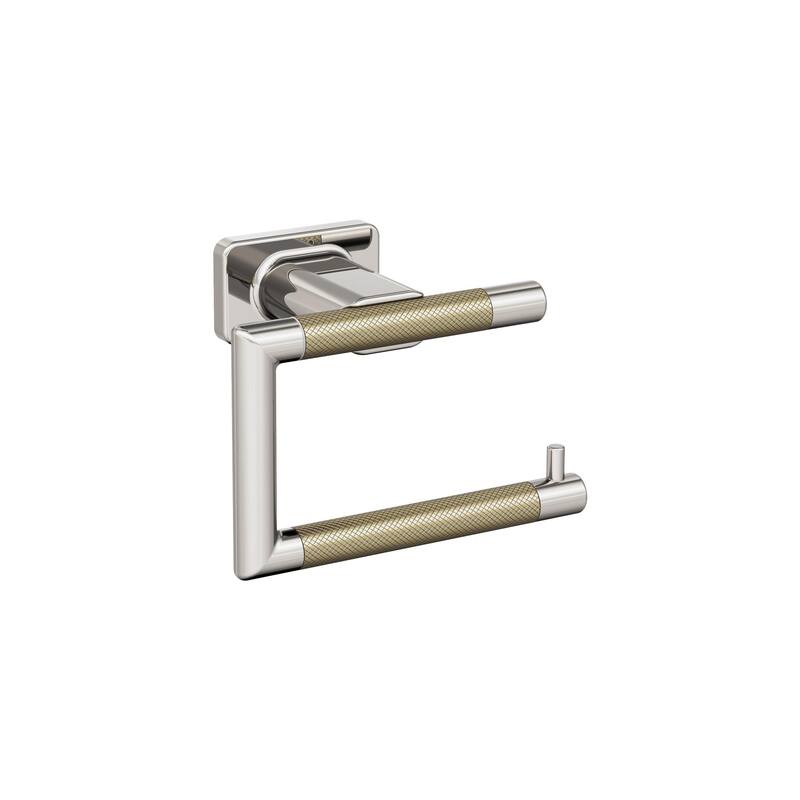 Amerock Esquire Single Post Toilet Paper Holder - Polished Nickel/Golden Champagne