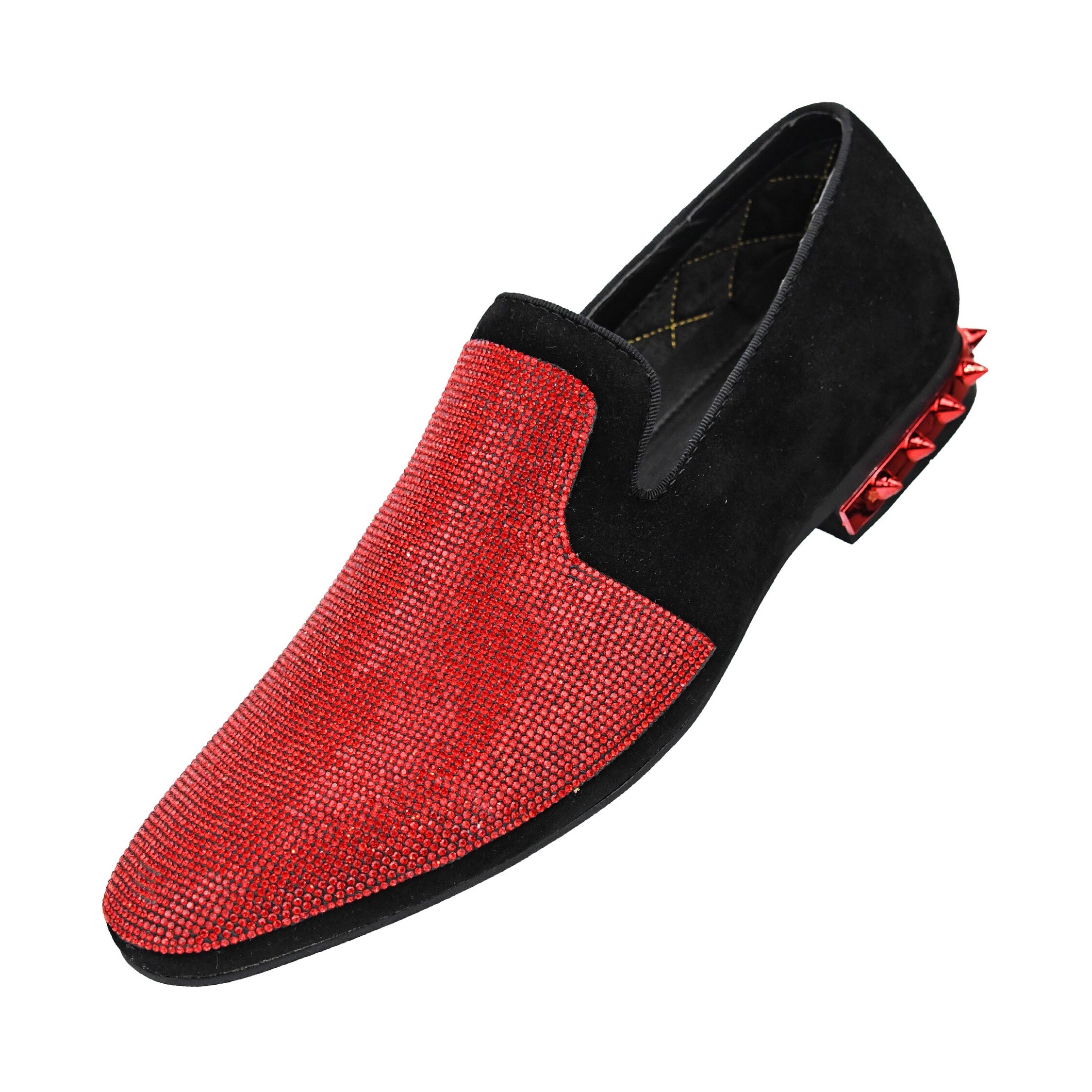 mens red rhinestone shoes
