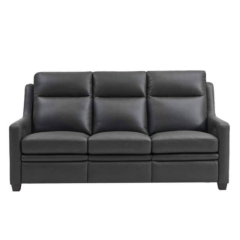 Genuine Leather Recliner Sofa 78" Triple-Motor Power Zero-Wall Reclining 3-Seat Sofa with USB&USB-C Port