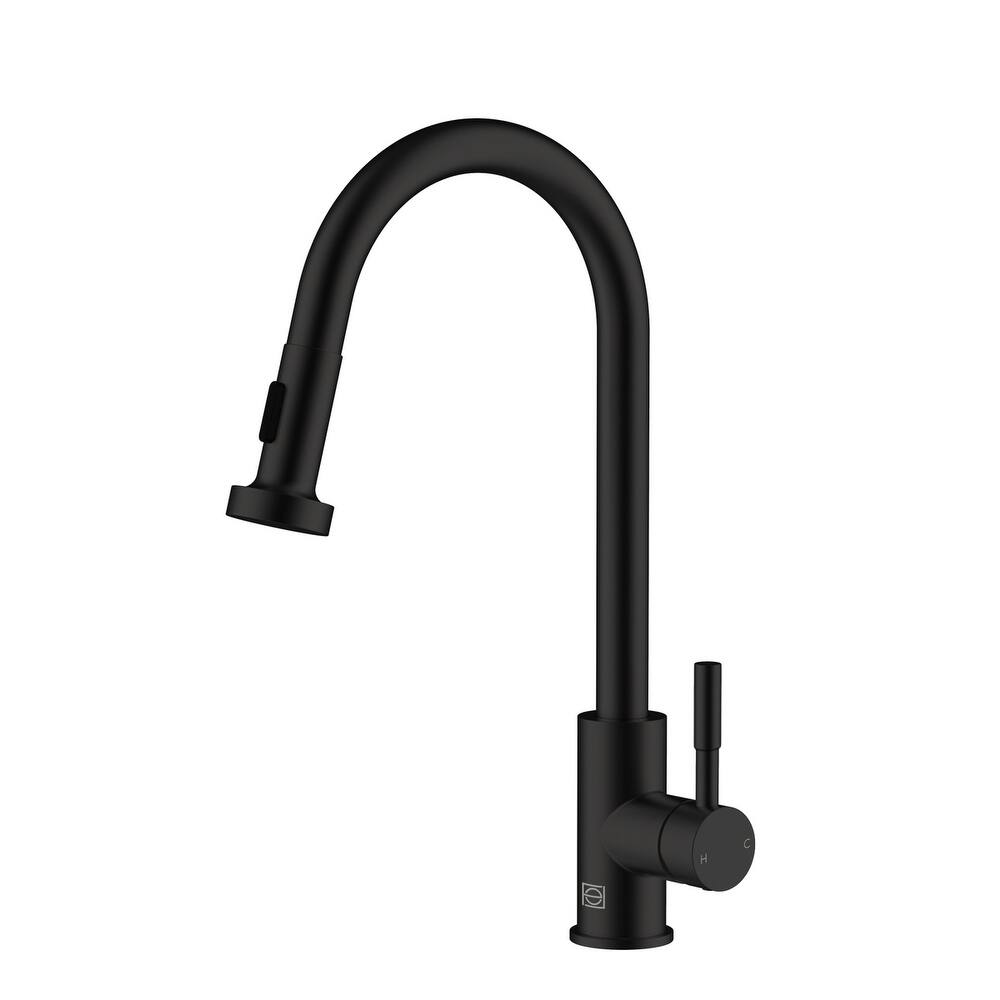 Indigo Home Single Handle Pull Down Sprayer Kitchen Faucet