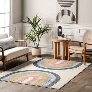 Nuloom Jerri Double Half Rainbow Kids Area Rug