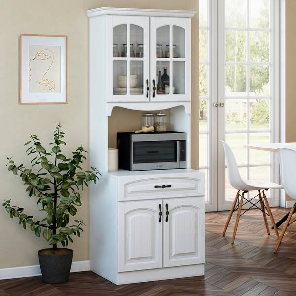 slide 2 of 41, Living Skog Galiano 73'' Pantry Kitchen Storage Cabinet White