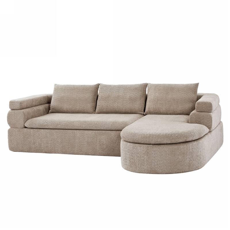 Christopher Knight Home - Compressed Modern L-Shape Upholstered Modular Sectional Sofa