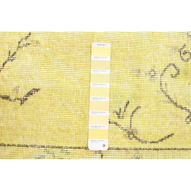 ECARPETGALLERY Hand-knotted Color Transition Light Yellow Wool Rug - 5'2 x 9'2