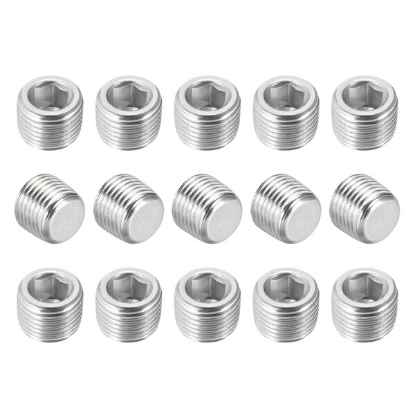 Hex Counter Sunk Plug, Air Pipe Fitting 1/8 Inch G Male Pipe Adapter 15pcs - 1/8" G 5pcs