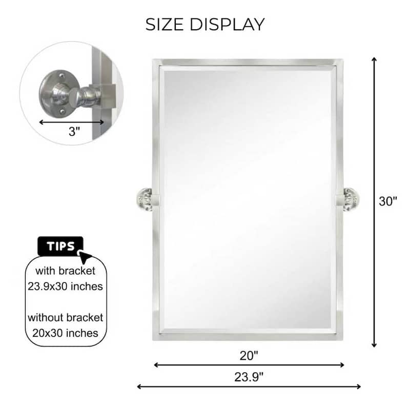 TEHOME Blakley Rectangle Metal Wall Mirror