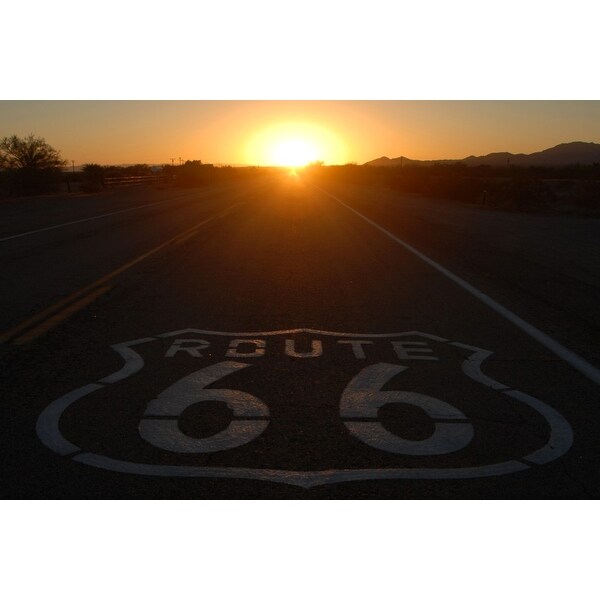 Route 66 Sunset Lantern Press Photography Art Print Multiple Sizes Available 9 X 12 Art Print