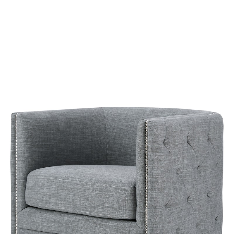 Madison Park Wilmette 360-degree Tufted Barrel Swivel Chair