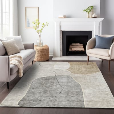 Premium Washable Super Soft Abstract Mod Mayfield Rug