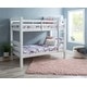 preview thumbnail 13 of 18, Linon Levi Solid Wood Twin over Twin Bunk Bed White