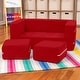 preview thumbnail 17 of 48, Jaxx Zipline Modular Kids Loveseat with Ottomans Cherry
