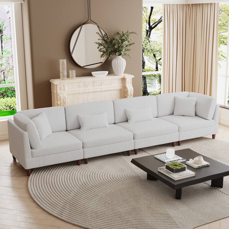 Multi-Combination Couch Modular Corduroy Sectional Sofa