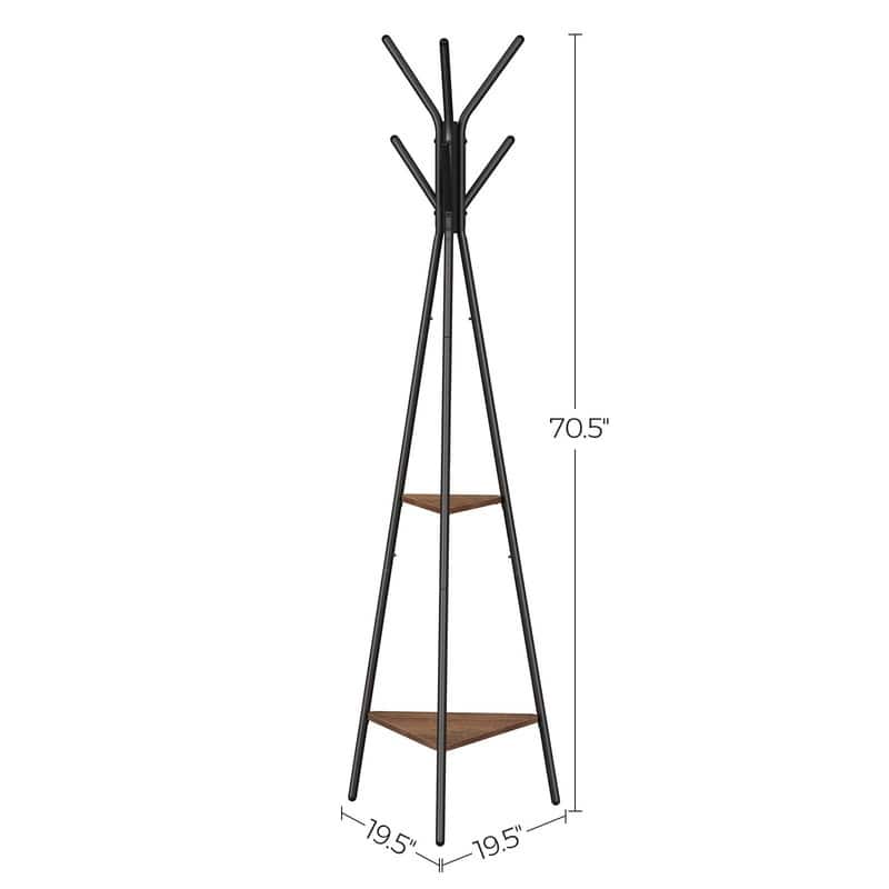 Coat Hanger Stand - 19.5"D x 19.5"W x 70.5"H